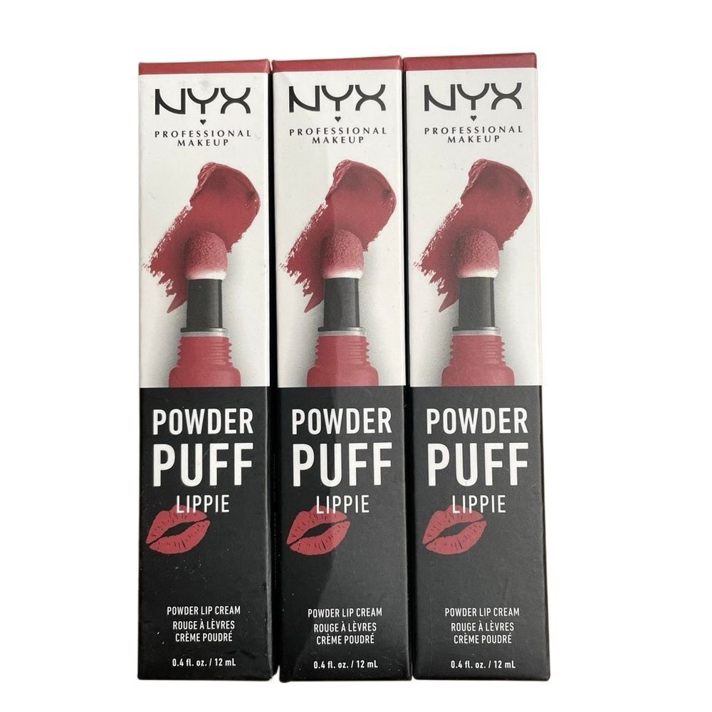 NYX Powder Puff Lippie -Pop Quiz Red Matte Liquid Lipstick 3-pack